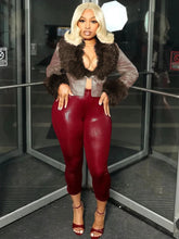 Load image into Gallery viewer, Leather Capri Pants Set
