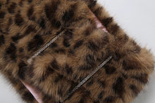 Load image into Gallery viewer, Leopard Fur Skirt Set
