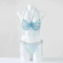 Load image into Gallery viewer, Pearl Beaded Bikini Bra Top
