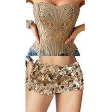 Load image into Gallery viewer, Lory Corset Sequin Short Set
