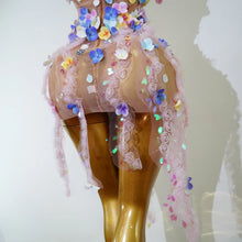 Load image into Gallery viewer, Floral Petal Mesh Mini Dress
