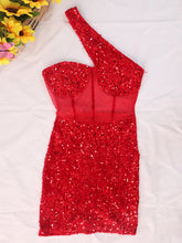 Load image into Gallery viewer, Kyra Sequin Mini Dress
