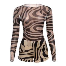 Load image into Gallery viewer, Brina Mesh Ruffles Short Set
