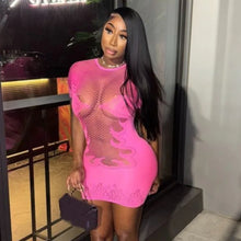 Load image into Gallery viewer, Flaming Hot Mesh Mini Dress
