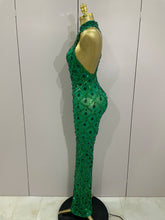 Load image into Gallery viewer, Luxe Chandelier Mesh Maxi Dress
