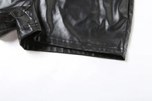 Load image into Gallery viewer, Black Leather Short Set
