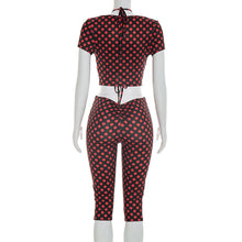 Load image into Gallery viewer, Polka Dot Print Capris Set
