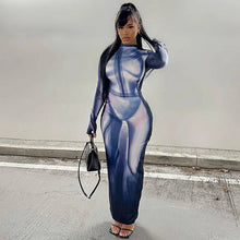 Load image into Gallery viewer, 3D Body Print Maxi Dress
