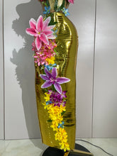 Load image into Gallery viewer, 3D Flower Golden Skirt Set
