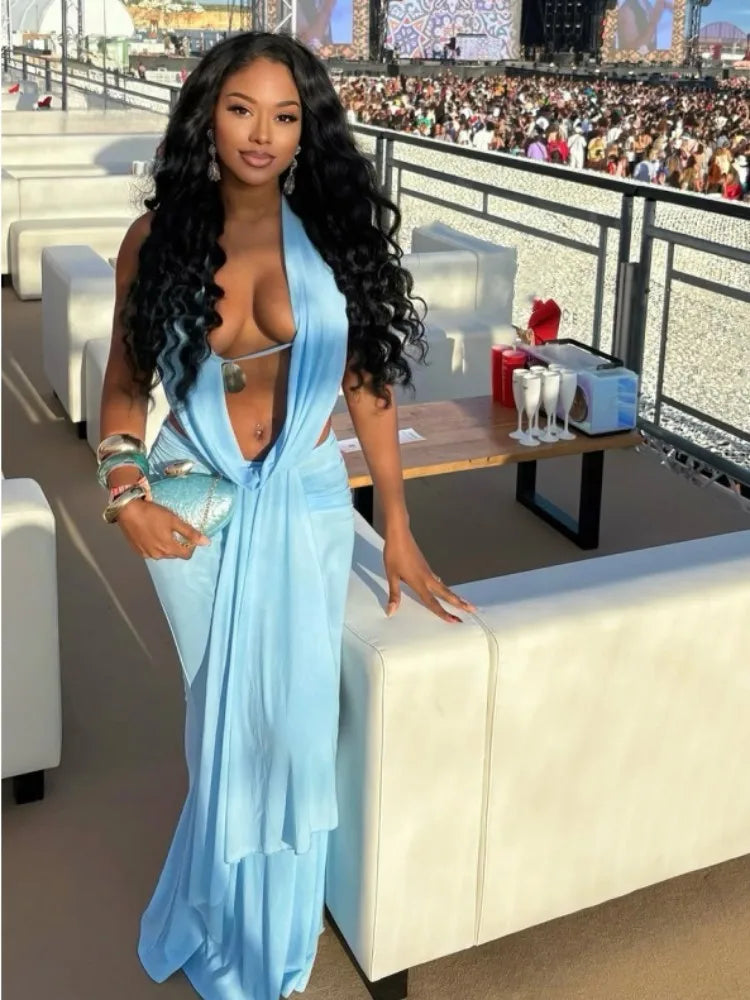 Addyson Ruched Maxi Skirt Set