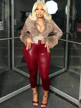 Load image into Gallery viewer, Leather Capri Pants Set
