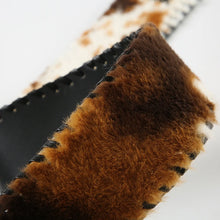 Load image into Gallery viewer, Cow Leather Fur Belt
