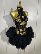 Load image into Gallery viewer, Cocktail Feather Mini Dress
