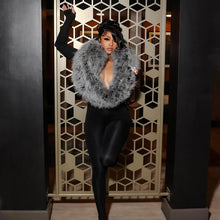 Load image into Gallery viewer, Furry Collar Jumpsuit
