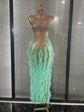 Load image into Gallery viewer, Karin Mesh Ruffles Maxi Dress
