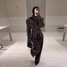 Load image into Gallery viewer, Plaid Flattering Blouse
