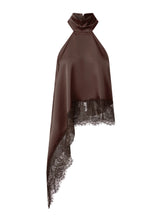 Load image into Gallery viewer, Satin Lace Asymmetrical Hem Top
