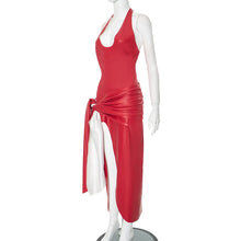 Load image into Gallery viewer, Tiana Pleated Leather Dress
