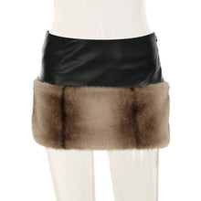 Load image into Gallery viewer, Tie Dye Furry Leather Mini Skirt
