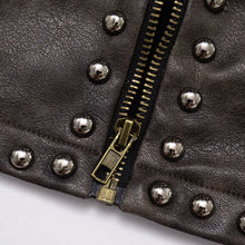 Load image into Gallery viewer, Chrome Studded Leather Crop Jacket
