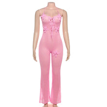 Load image into Gallery viewer, Flower Applique Knit Jumpsuit
