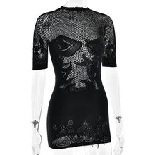 Load image into Gallery viewer, Flaming Hot Mesh Mini Dress
