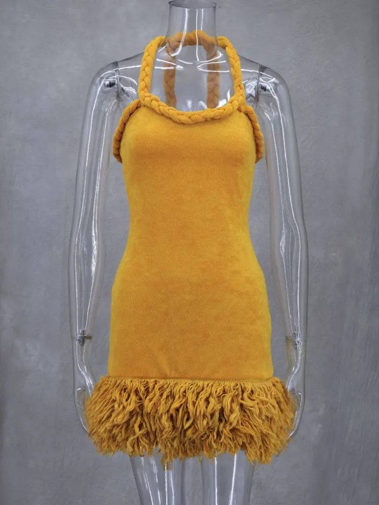 Kia Tassel Mini Dress