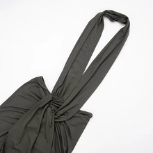 Load image into Gallery viewer, Lyla Ruched V-Neck Backless Dress
