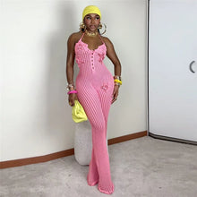 Load image into Gallery viewer, Flower Applique Knit Jumpsuit
