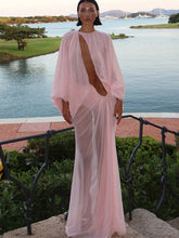 Load image into Gallery viewer, Pink Ruched Maxi Dress
