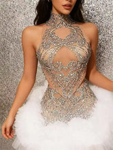 Load image into Gallery viewer, Cocktail Feather Mini Dress
