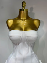 Load image into Gallery viewer, Flower Embellished Mini Bandage Dress
