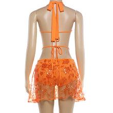 Load image into Gallery viewer, Katy Floral Sequin Mini Dress
