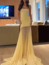 Load image into Gallery viewer, Yellow Silk Maxi Dress
