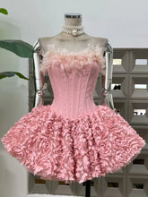 Load image into Gallery viewer, Ballerina Corset Ruffle Mini Dress

