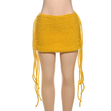 Load image into Gallery viewer, Tassel Mini Skirt &amp; Knit Crochet Top
