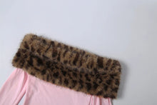 Load image into Gallery viewer, Leopard Fur Skirt Set
