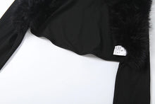 Load image into Gallery viewer, Shawl Fur Skirt Set
