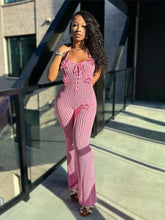 Load image into Gallery viewer, Flower Applique Knit Jumpsuit
