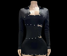 Load image into Gallery viewer, Rivet Cutout Mini Dress
