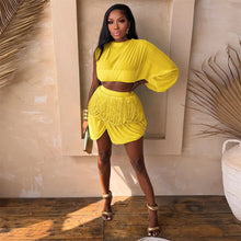 Load image into Gallery viewer, Danielle Sheer Tassel Skirt Set
