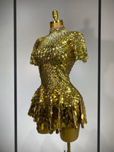 Load image into Gallery viewer, Scale Sequin Bodysuit Dress
