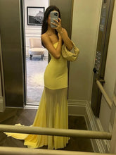 Load image into Gallery viewer, Yellow Silk Maxi Dress
