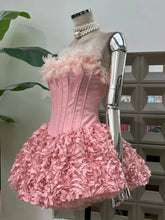 Load image into Gallery viewer, Ballerina Corset Ruffle Mini Dress
