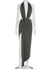Load image into Gallery viewer, Lyla Ruched V-Neck Backless Dress
