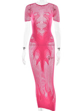 Load image into Gallery viewer, Flaming Hot Mesh Dress
