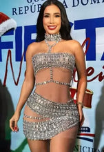 Load image into Gallery viewer, Hottie Rhinestone Mini Dress
