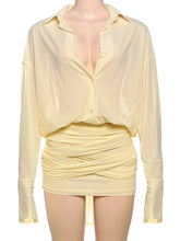 Load image into Gallery viewer, A Sheer Mesh Shirt Dress
