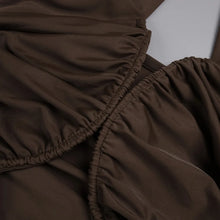 Load image into Gallery viewer, Brown Ruched Maxi Dress
