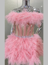 Load image into Gallery viewer, Pink Ruffles 2pcs Mini Dress
